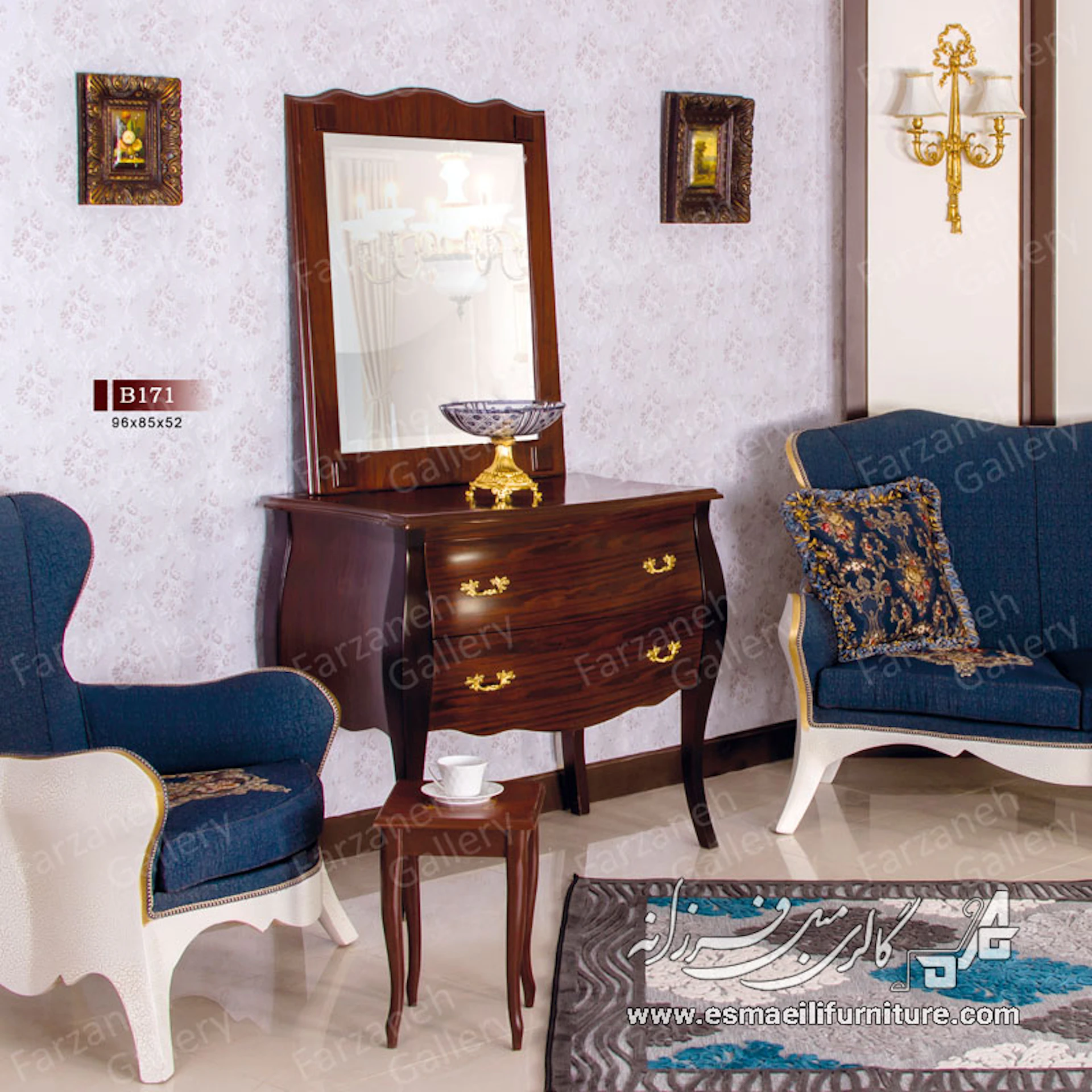 کنسول چوبی کلاسیک دستساز گالری مبل فرزانه